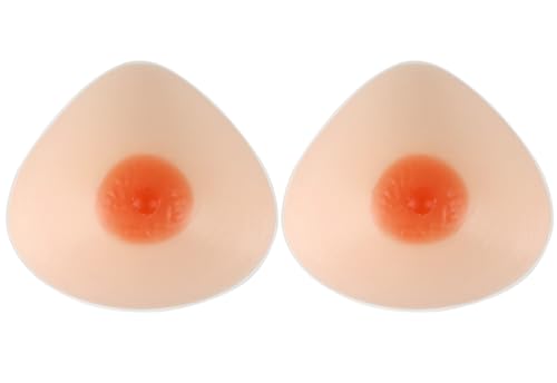 Image of Vollence Triangle Silicone Breast Forms Fake Boobs Prosthetic Breast for Mastectomy