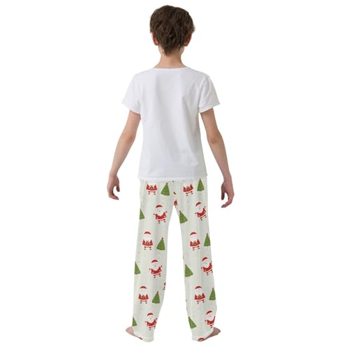 Boys' Pants Christmas Cute Santa New Year Long Bottoms Jogger Pants Elastic Waist Trousers with Pockets S-XL3