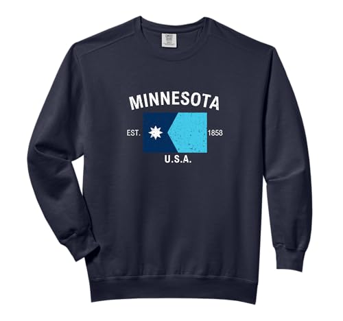 Flag of Minnesota Shirt 2024 New Minnesota State Flag Comfort Colors Adult Sweatshirt