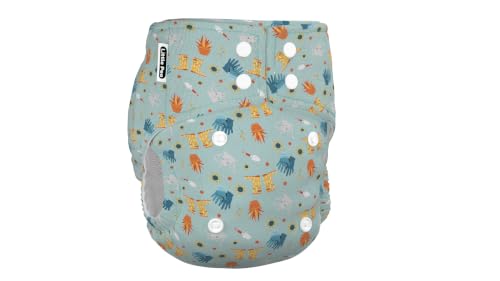 Image of Little Pea Adjustable Cloth Diaper for Babies (3 Months-3 Years) | Leak-Proof, Washable & Reusable | Includes 2 Diaper + 2 Absorbent Pad | Free Size (5-18 kg) | Pack of 2
