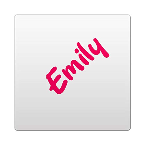 Makoroni - Emily Female Name Ceramic 4"x4" Drink Coaster w/Cork Backing