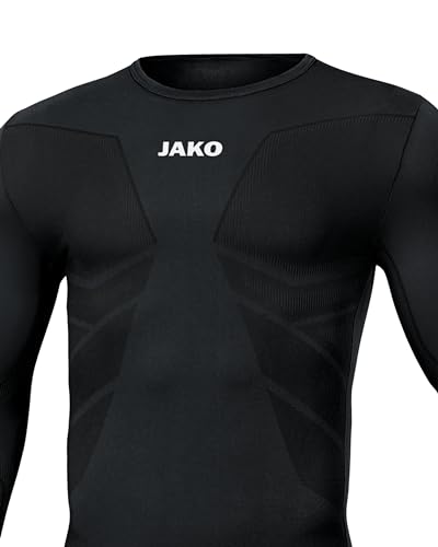 JAKO Herren Longsleeve Comfort 2.0, Schwarz, L