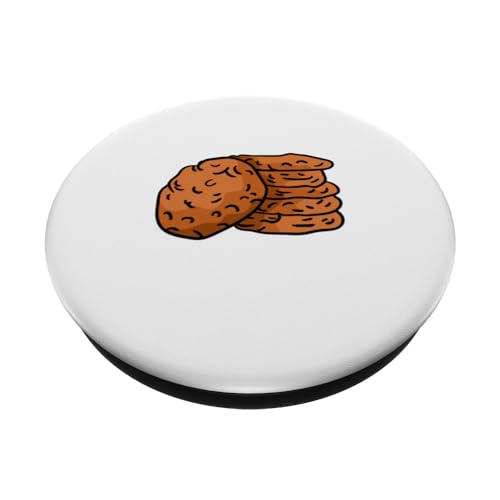 Chocolate Chip Cookies Cake Comic Art for Men Women Children PopSockets Swappable PopGrip, Black - Image 2