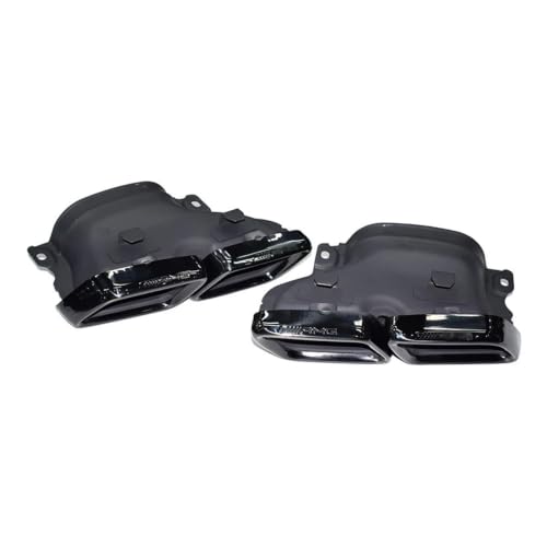 Embellecedor escape coche de boca cuadrada negro mate para Mercedes Clase C 2015-2018