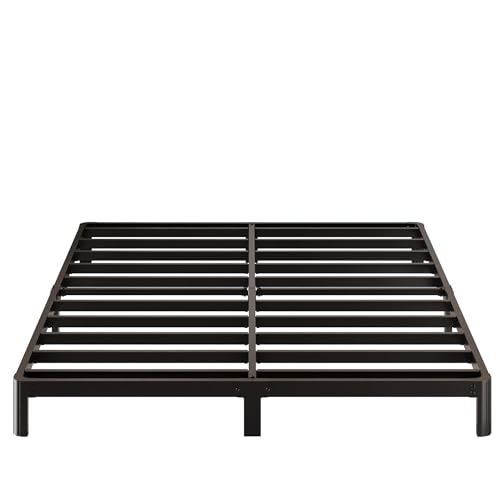 Lutown-Teen 5 Inch Low King Bed Frame with Rounded Corner Legs, 2000 LBS Heavy Duty Metal King Size Platform Bed Frame No Box Spring Needed, Noise Free, Easy Assembly, Black by Lutown-Teen - Image 9