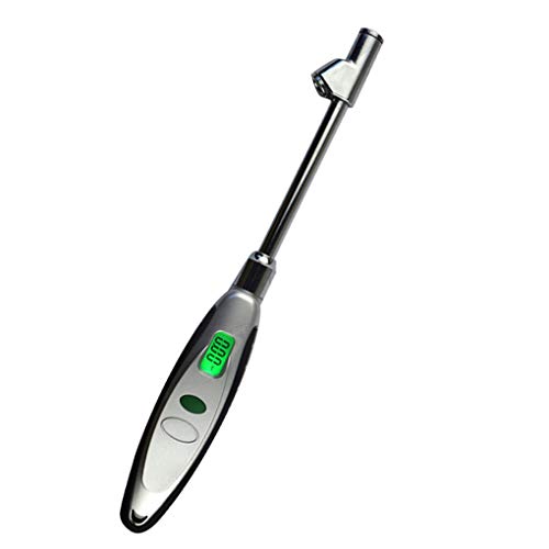 medidor de pressão calibre de pressão do pneu da roda Digital Display inoxidável Tester Dual Head Aç