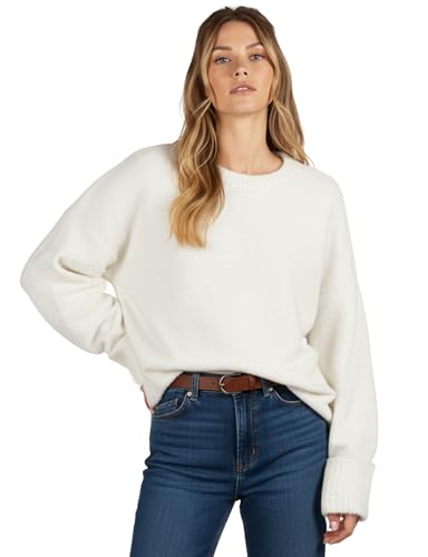 Image of Buauty Womens Oversized Long Sleeve Crewneck Fall Sweaters Chunky Fuzzy Knit Pullover Clothes 2025 Trendy Outfits