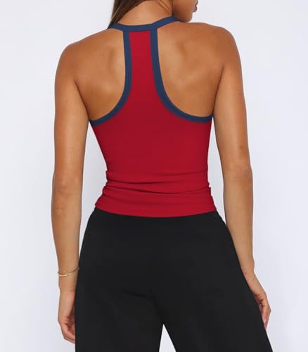 Womens Tank Tops Summer V Neck Workout Racerback Yoga Gym Tank Tops2