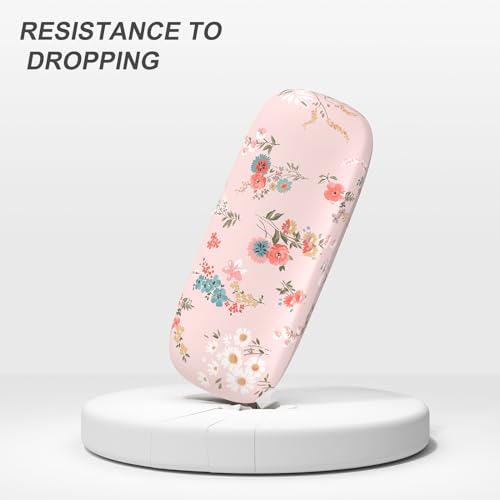 Image of Eyeglasses Case, Portable Hard Shell Protective Case for Glasses, Eyeglass Holder Box for Women with Cleaning Cloth