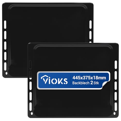 VIOKS Set 2x Ofen Backblech 445х375х18mm Ersatz für Whirlpool...