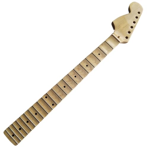 Manche de guitare inversé festonné 21 frettes 25.5 pouces en érable pour gaucher et droitier