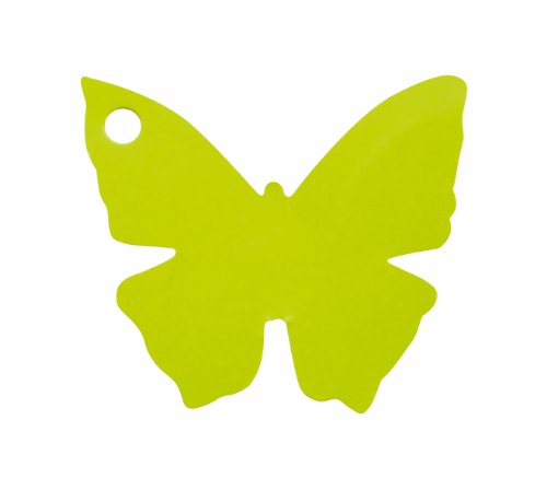 10 étiquettes papillons vert anis