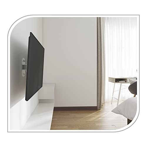 Miniatura 4 de Puremounts Soporte De Tv - Giratorio - Vesa 100, Distancia A La Pared: 75 Mm, Capacidad De Carga Máxima 25,0 Kg, Inclinable 3 -12 , Giratorio 25 -25 , Blanco