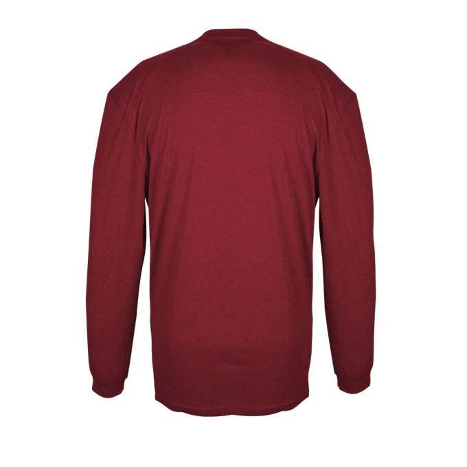 Badger Sports Tri-Blend L/S Tee Red Large