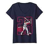Womens Matt Olson | Atlanta Baseball MLB Players | MLBOLS4025-S V-Neck T-Shirt