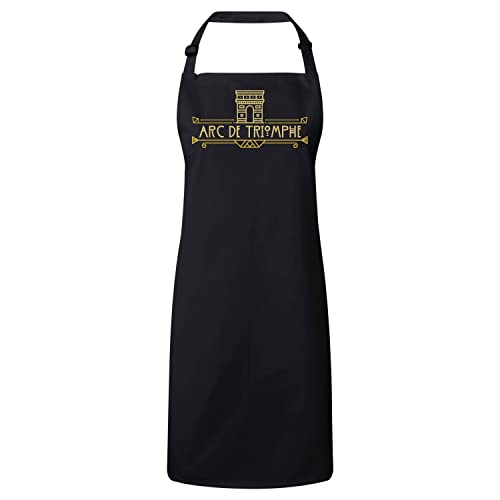 Tablier cuisine noir Paris Arc de Triomphe pour cuisiner de bons petits plats en famille