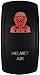 Dragonfire Racing 04-0092 Laser Etch Dual LED Switch - Helmet Air - Red