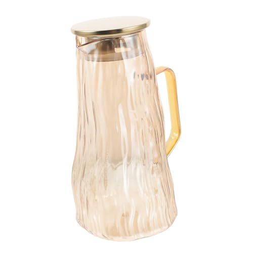 FUNNETOYU Jarra de Vidrio Resistente para Agua y Zumos con Infusor Diseño Grueso y Elegante para Bebidas Frías y Calientes el Hogar