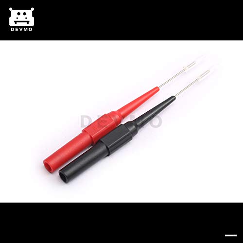 DEVMO 2Pairs Multimeter Test Lead Extention Back Probes Sharp Needle Micro Pin Stainless Steel Tipped Tip for Banana Socket Tester 4pcs - Thumbnail 2