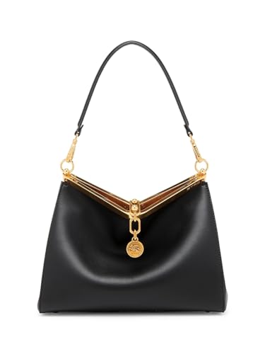 Medium Vela Leather Shoulder Bag