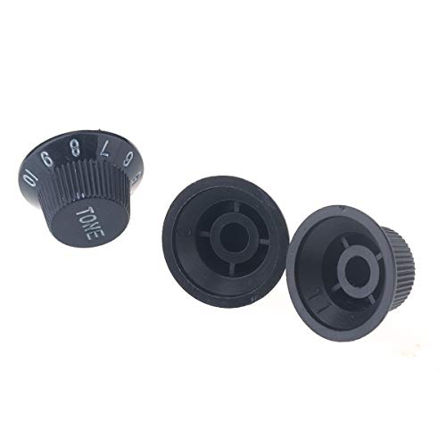 Musiclily Métrico Kit 3 Knobs Strato 1 Volume 2 Tone para Guitarra Fender Stratocaster,Preto