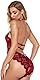 Satohom Uno Pezzo Teddy Lingerie Damen Spitze Body Sexy Reizwäsche Corsage Unterwäsche Curvy Bodysuit One Piece Dessous Jumpsuit Unterwäsche Erotisch Push Up Offener Schritt Negligee