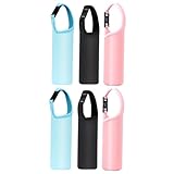 6 Stuks Bidon Voor Sportwater Thermotas Voor Waterfles Fles Draagtas Handboeien Draagtas Tas Thermisch Isolerende Bekerhuls Bidon Drager Waterflessen Flesdop Kantoor Draagbaar