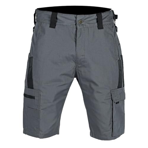 AHTCPO Mens Cargo Shorts Summer Quick Dry Stretch Tactical Shorts Relaxed Fit Multi-Pockets Hiking Running Work Shorts(Gray,Medium)