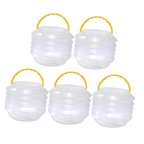HOODANCOS 5 Set Collapsible Wash Pen Bucket Artist Brush Basin for Watercolor Brush Cleaner