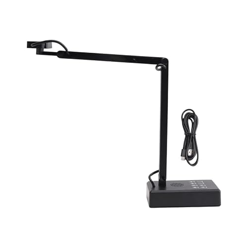 Bortivier Cámara de Documentos USB 4K, Cámara Web de 16 MP, Visualizador de Imagen Invertida, Plegable para Demostraciones en de Conferencias Web