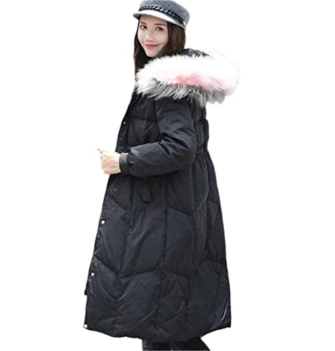 Manteau d'hiver pour femme contre le grand froid parka épaisse noire XXL