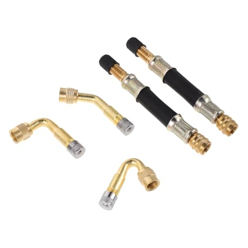 GOOHOCHY バイク用エアポンプ延長アダプター 角 属製耐久性 自転車ヤバルブ接続 漏れ防止設計 ロード マウンテンバイク対応