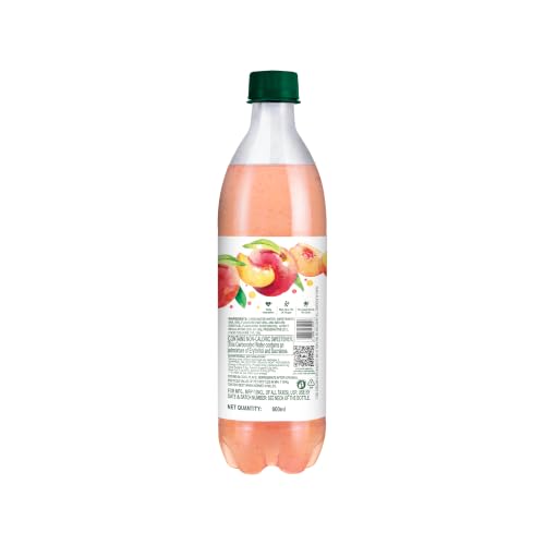 Image of Paper Boat Zero Peach Sparkling (Soda) Water - Pack of 4, 600 ml Each| Zero Sugar, Zero Calories | Sugar Free | Flavoured Carbonated Water | No Aspartame