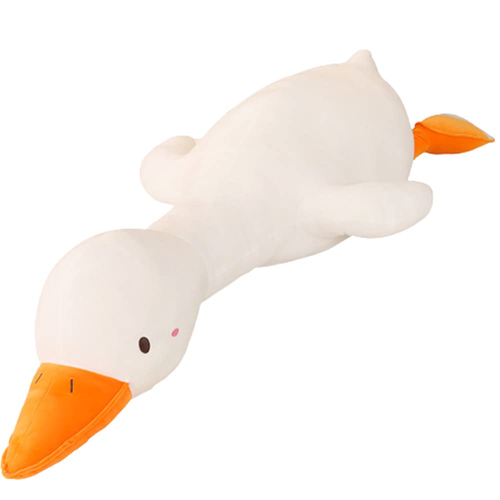 kewo Duck Plush Pillow Stuffed Animal Toy, Cute Giant Goose Plush Duck Stuffed Animal,Super Soft Hugging Pillow for Kids Bedding (White,33.4 in)…