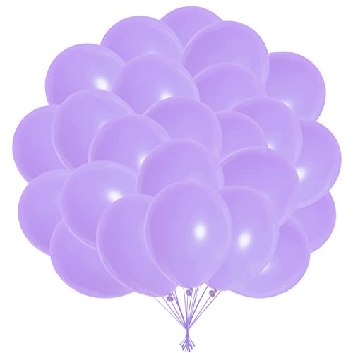 50 Pcs Ballons de Fête, Macaron Ballons Bleu Pastel de 12 Pouces Ballons Macaron pour la Décoration de Fête Anniversaire Mariages Anniversaires Célébrations Décoration d'Arche (Mauve)