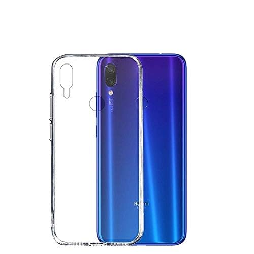 Image of Dashmesh Shopping� Back Cover with Bumper Corners for Xiaomi Redmi 7 / Redmi Y3 Anti-Shock Flexible Transparent Crystal Clear Protective Shockproof Hybrid Protection