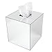 JackCubeDesign Overall Acrylic Mirror Square Tissue Box Cover Holder Napkin Holder Organizer Stand(5.6 x 5.6 x 6.1 inches) - :MK219A
