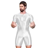 [ASIAN CLOSET] M WHITE ボディースーツ Olympus Sports Bodysuit スポーツウェア ストレッチ生地 シングレット 男性下着