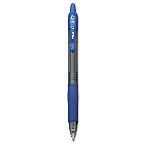 Bolígrafos gel retractables Pilot con tinta azul paquete 12