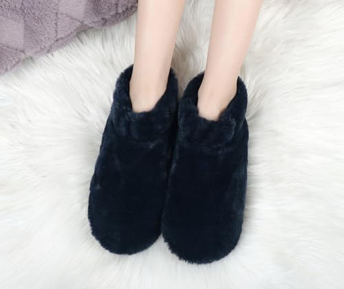 Image of DICUIRD Slipper Socks with Grippers for Women,Winter Cozy&Comfy Fuzzy Boot Slippers for Women