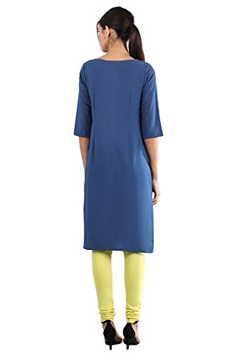 Image of Aurelia Women's Cotton Solid Regular Kurta