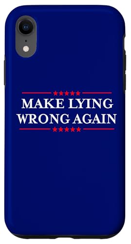 Make Lying Wrong Again Shirt / Gift Resist Racism Anti-Trump Custodia per iPhone XR