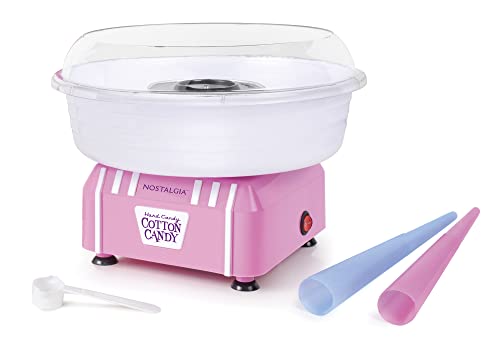 Nostalgia Retro Countertop Cotton Candy Maker, Vintage Candy Machine For Hard Candy & Flossing Sugar, Pink #TOP1