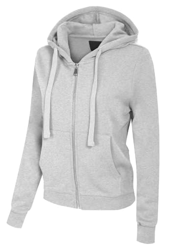 Design by Olivia Women's Fleece Zip Up Hoodie Long Sleeve Active Sweatshirt Jacket S-3X Plus Size2
