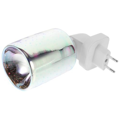 LOORGVEL Calentador Eléctrico de Cera de Vidrio con Cambio de Color Lámpara Aromaterapia para Hogar y Oficina Enchufe Diseño sin Humo y Compacto para SPA y Mesa Auxiliar