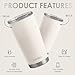 SANDJEST Beige Tumbler 20oz Stainless Steel Double Wall Vacuum Insulated, Travel Coffee Cup, Gifts for Men Women Birthday Christmas