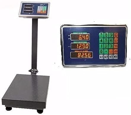 AQSON Digital Weight Scale 500kg; Parcel Scale Postal Scales Platform Scales Digital LCD Display 90 ° Folding Adjustable Background Lighting Industrial Scale (Size : 500KG)
