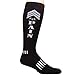 MOXY Socks Sergeant Pain Black with White Knee-High Deadlift Socks