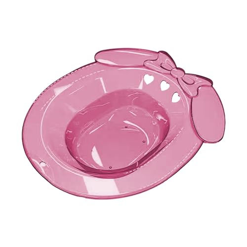 ＡＷＨＡＯ Sitz Bath for Toilet Anti Overflow Sits Bath Seat Bidet Maternity Sitz Bath Tub for Restroom Bathroom Shower Room Dorm Hotel Hip Bath Bowl for Women Men Elder Use, Pink