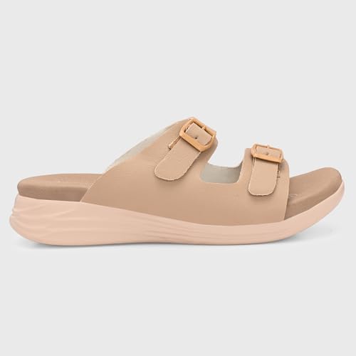 Image of Centrino Women's Sandals |Stylish Slip-On Sandals for Ladies| Elegant & Trendy Design|Double Buckle Adjustable Straps Slide Footwear|Light Weight and Comfortable|Flip Flops for Ladies (9323)